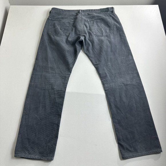 Adriano Goldschmied Gray Corduroy Geffen Slouchy Slim Fit Pants Mens Size 38x31 - Picture 2 of 11